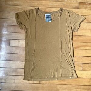 Jungmaven Hemp Organic Cotton Scoop Neck Short Sleeve Tee Mustard USA Small